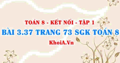 Bài 3.37 trang 73 SGK Toán 8 tập 1 Kết nối tri thức